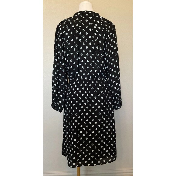 LOFT, Women’s, Dress, Long Sleeve, Elastic Waist, Black & Mint Green, Size: 6 - Picture 6 of 16